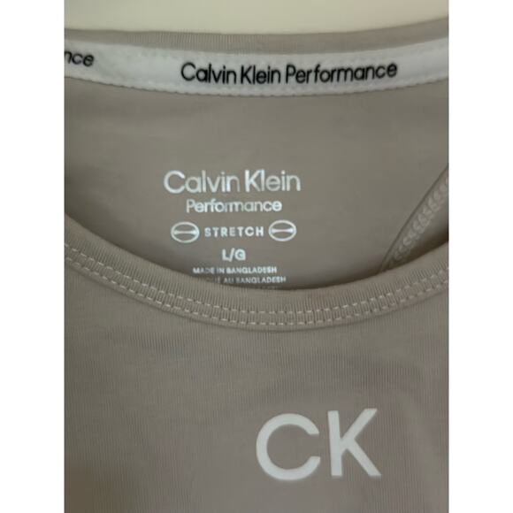 Calvin Klein Performance Women's Racerback Crop Top size Large New - Picture 2 of 5